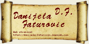Danijela Faturović vizit kartica